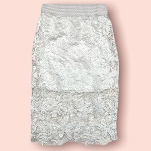 Meraki Crocheted Laced Long Skirt Size Medium